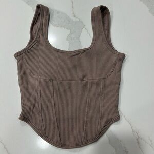 PINK Cinched Corset Top